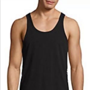 New Calvin Klein ID V-Neck Slim Fit Black Tank Top Shirt Under Garment XL Cotton